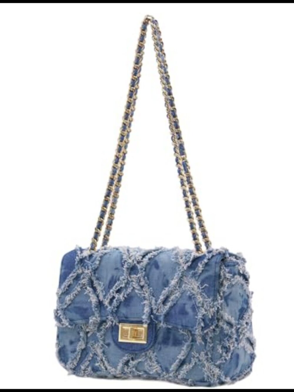Small Quilted Chain Clutch Evening Shoulder Bag